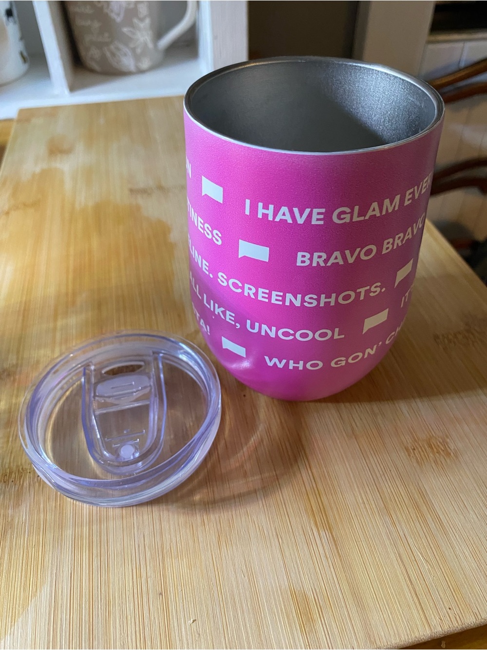Bravo Pink& Purple Stainless Tumbler with Lid